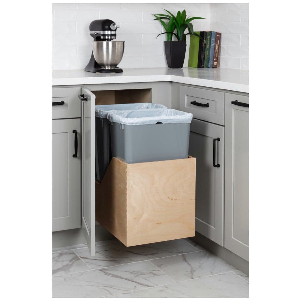 Wood Bottom-Mount Soft-Close Trashcan Rollout — CAN-WBM