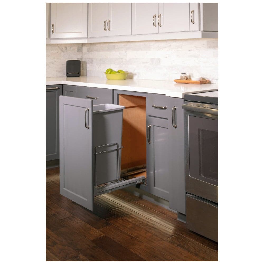 Wire Trashcan Pullout with Soft-Close Slides — WC-EMBM
